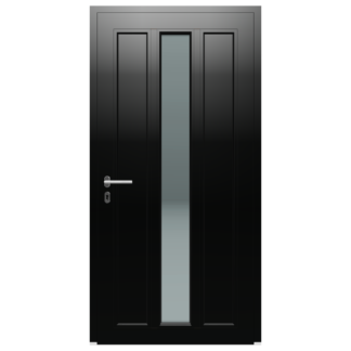 PVC Exterior Door 950 x 2150, Schwarzbraun / Schwarzbraun, 87 kg
