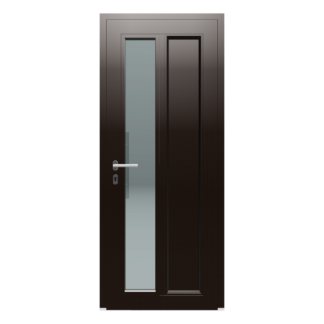 PVC Exterior Door 900 x 2150, Schwarzbraun / White, 79 kg