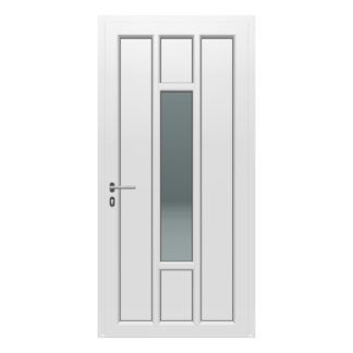 PVC Exterior Door 900 x 2130, Mahogany / White, 69 kg