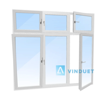 PVC Window with Cross Mullion (6 Openings)