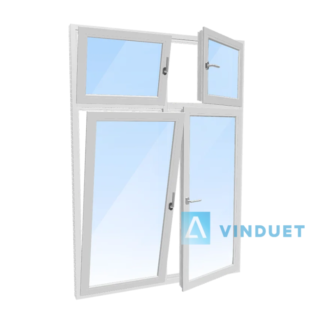PVC Window with Cross Mullion