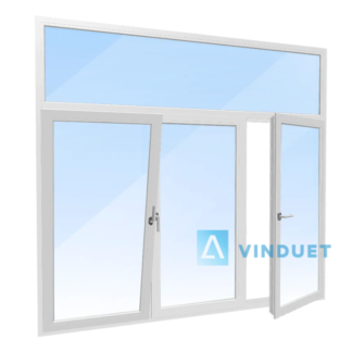 T-Shaped PVC Window (3 Openings)